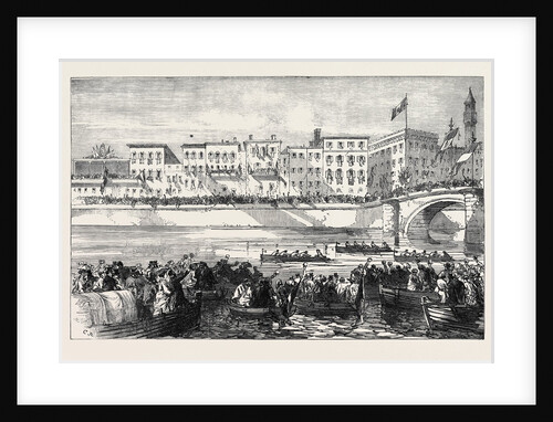 The Royal Marriage in Italy: Regatta on the Arno at Florence 1868 by Anonymous
