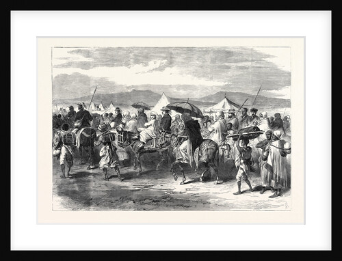 The Abyssinian Expedition: Departure of the Released Prisoners from the Headquarters Camp Plain of Dalanta 1868 by Anonymous