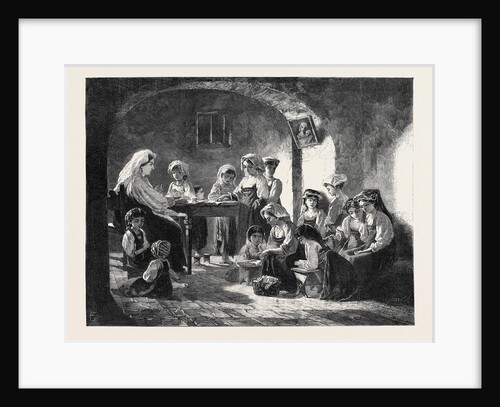 A Girls' School in the Abruzzi Mountains, in the Liverpool Academy Exhibition by Anonymous
