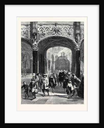 The Corporation of Archers Leaving the Church of Lierre Belgium after Hearing Mass on St. George's Day by Anonymous