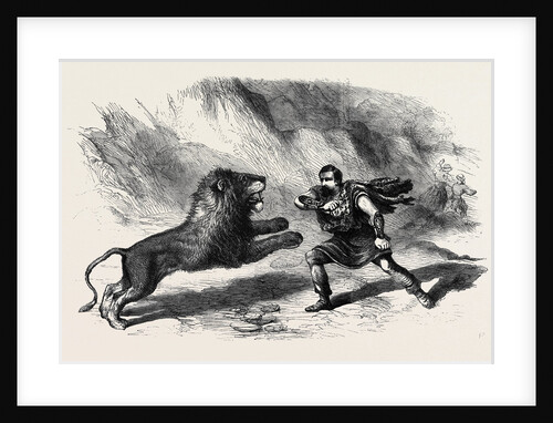 Mr. Crockett the Lion Tamer Performing with His Lions at Astley's Theatre the Lion Conqueror or the Death Jungle by Anonymous