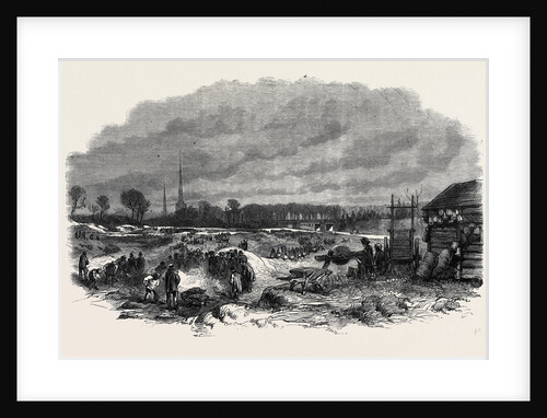 The Distress at Coventry Weavers Employed in Levelling Witley Common and Burning the Gorse 1861 by Anonymous
