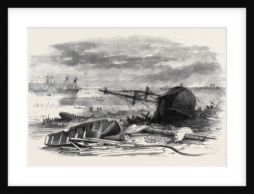 The Recent Gale Scene on the Shore Near Tynemouth February 1861 by Anonymous