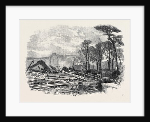 The Gale of Last Week Ruins of the North Wing of Sydenham Crystal Palace February 1861 by Anonymous