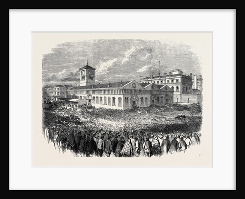 The Strike at Blackburn Large Meeting of Operatives in the Marketplace 1861 by Anonymous