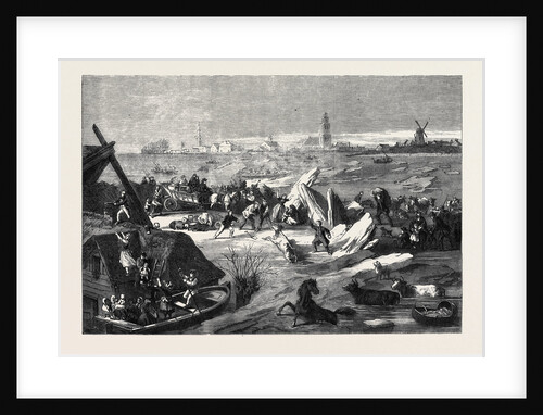 The Inundations in Holland the Bursting of the Dyke at Bommellerwaard 1861 by Anonymous