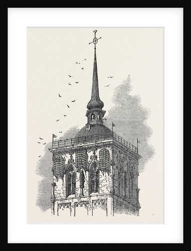 Cages on the Tower of Lamberti Church Münster in which the Remains of John of Leyden Knipperdoling and Krechting Were Hung by Anonymous