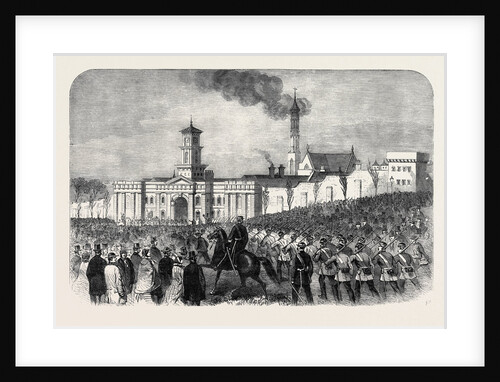 The Outbreak Among the Convicts at Chatham: St. Mary's Convict Prison: Arrival of the Military 1861 by Anonymous
