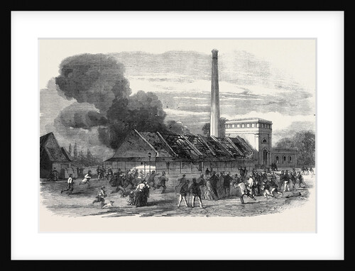 Explosion at the Government Gunpowder Works Near Waltham: The Powder Mills after the Explosion 1861 by Anonymous