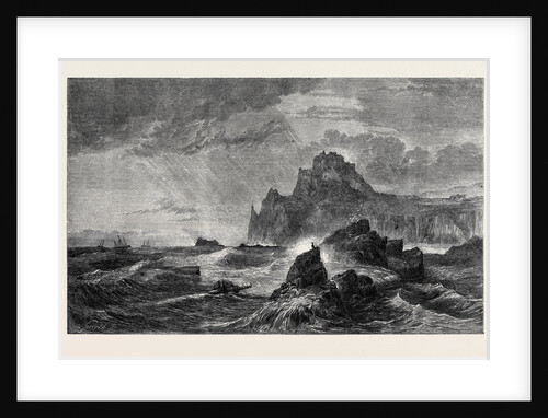 Mont Orgueil Castle Jersey, in the Exhibition of the Old Water Colour Society 1861 by Anonymous