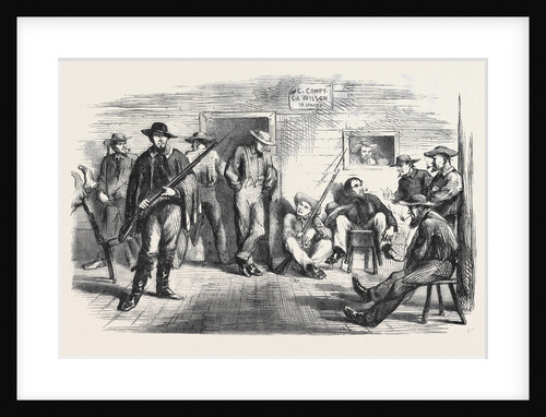 The Civil War in America: Some of Wilson's Boys in Wooden Camp at Staten Island by Anonymous