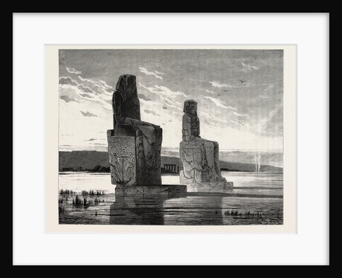 The Statue of Memnon and Its Companion at The Time of High Nile by Anonymous