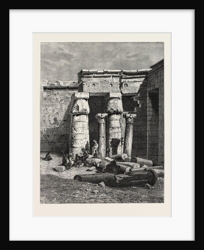 Court With Remains of a Christian Church at Medinet Haboo by Anonymous