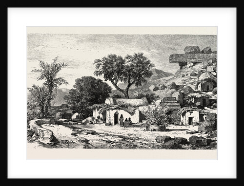 Village Near Assouan, Egypt, Engraving 1879 by Anonymous