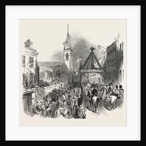 Queen Victoria Passing St. Mark's Church, Jersey, 1846 by Anonymous