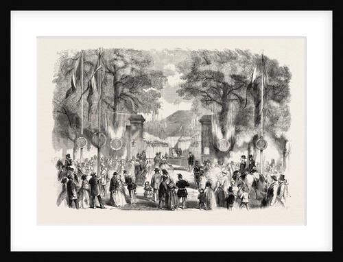 The Cherbourg Fetes: Tents at the Railway Station, Cherbourg, France, 1858 by Anonymous