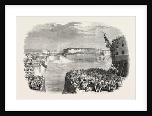 Filling Napoleon Dock, Cherbourg, France, 1858 by Anonymous