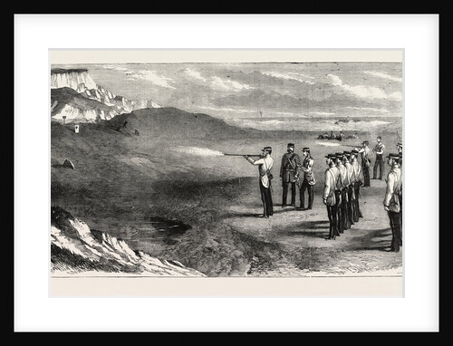 The Hon. Artillery Company of London Practising with the Rifle, Seaford, East Sussex, UK, 1858 by Anonymous