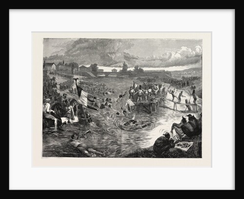 French Soldiers Bathing at Nancy, France, 1870 by Anonymous