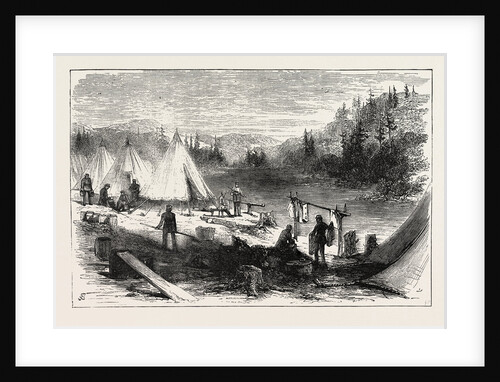 The Red River Expedition: Camp of 60th Rifles, Kaministiquia River, 1870, Canada by Anonymous
