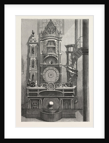The Famous Astronomical Clock at Strasbourg Cathedral, France, 1870 by Anonymous