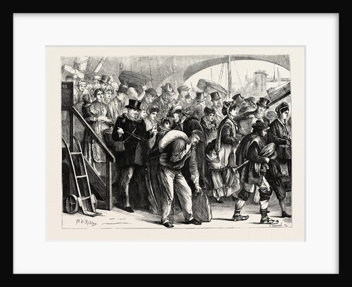 Landing of French Refugees at London Bridge, London, 1870 by Anonymous
