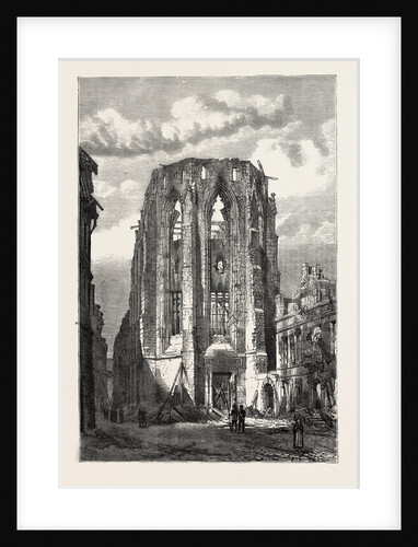 Strasbourg after the Bombardment: The Ruins of the Library, France, 1870 by Anonymous