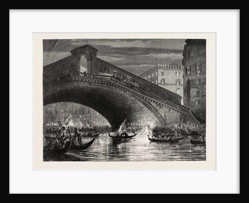 A Fete at Venice, Italy: The Rialto, 1870 by Anonymous