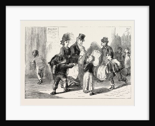 Life in Tours, France: Selling Paris Papers, 1870 by Anonymous