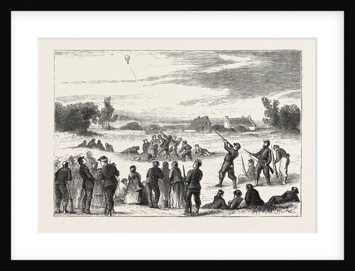 Life in Tours, France: Practising Shooting at a Captive Balloon, 1870 by Anonymous