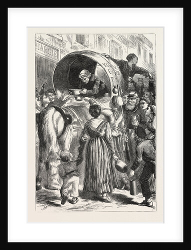 Selling Milk in the Street, Paris, France, 1870 by Anonymous