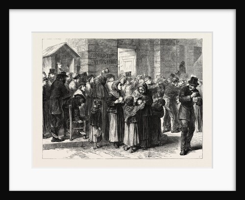 Serving Soup in the Faubourg Poissoniere, Paris, France, 1870 by Anonymous