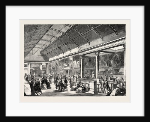 The Picture Gallery in Dublin International Exhibition, Ireland, 1865 by Anonymous
