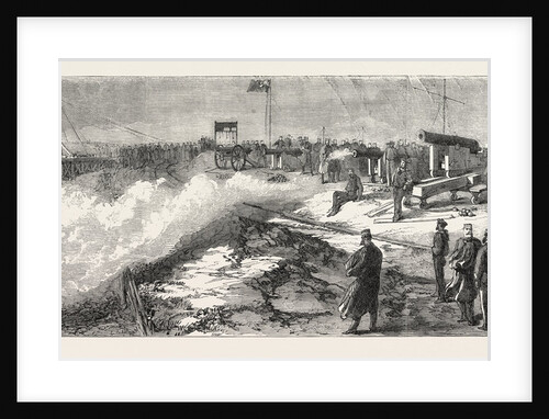 The Volunteer Artillery at Shoeburyness: Firing for the Prince of Wales's Prize, UK, 1865 by Anonymous