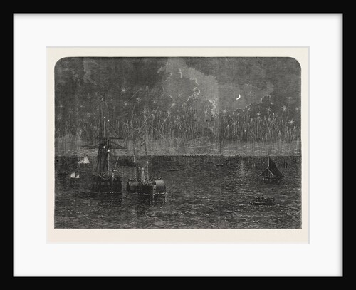 Illumination of the Fleets at Spithead on the Evening of the Grand Admiralty Banquet, UK, 1865 by Anonymous