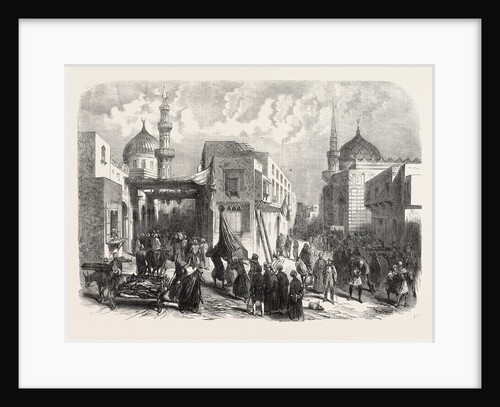 The Old Quarter of Cairo During the Prevalence of Cholera: The Ambulance of the French Consulate, Egypt by Anonymous