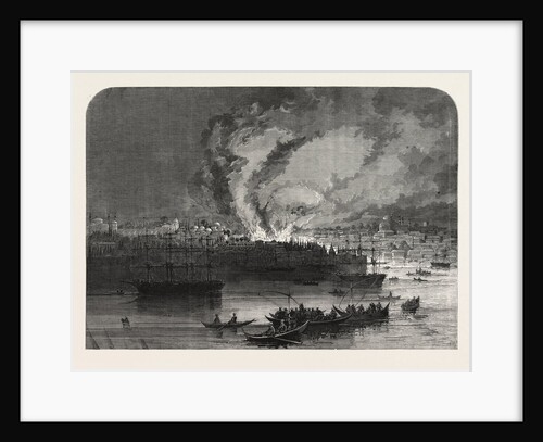 The Late Great Fire at Constantinople, Istanbul, Turkey, 1865 by Anonymous