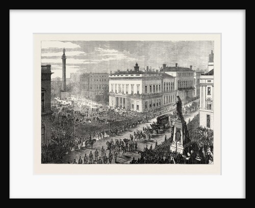 The Funeral of Lord Palmerston: The Procession Passing Along Pall Mall, London, 1865 by Anonymous
