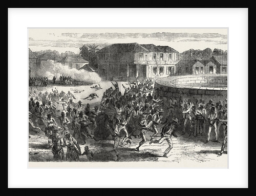The Riots in Jamaica: Dispersing a Mob, 1865 by Anonymous