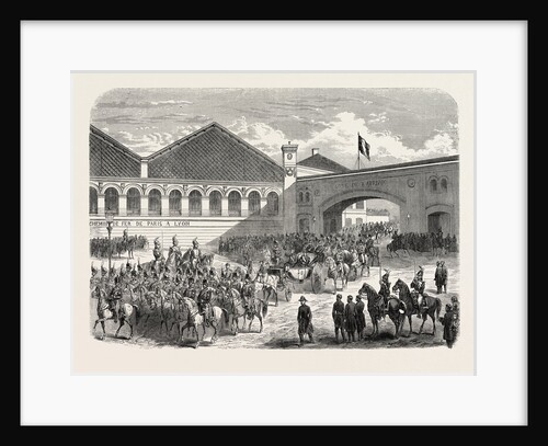 Arrival of the Grand Duke Constantine in Paris: Departure from the Lyons Railway Station, France, 1857 by Anonymous