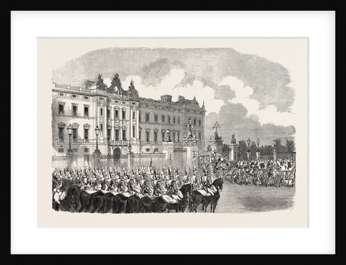 Opening of Parliament: Her Majesty Leaving Buckingham Palace, London, 1854 by Anonymous