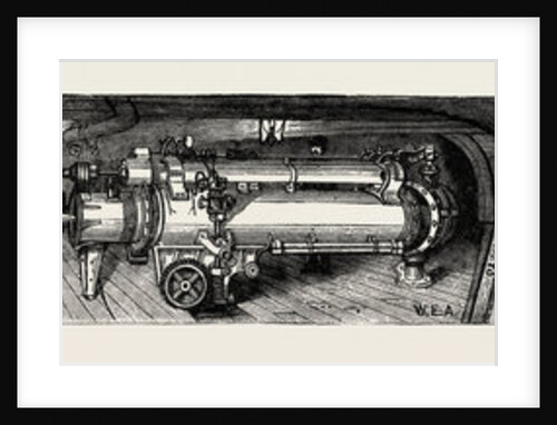 The New War Ship of the British Navy, H.M.S. Inflexible: The Torpedo Room: Placing a Whitehead in the Pneumatic Tube (9 Feet Under Water) for Launching, 1882 by Anonymous