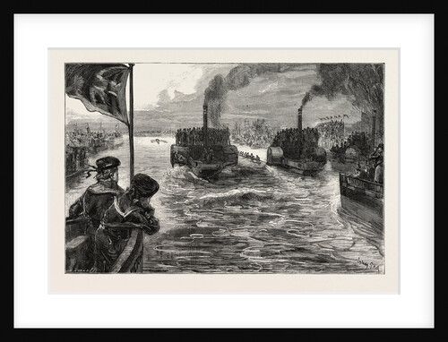 The University Boat Race, a Sketch from the Press Boat by Anonymous