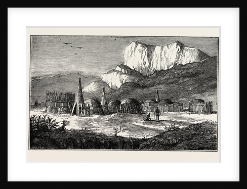 Kraal on the Zulu Border, Cape Colony, South Africa by Anonymous