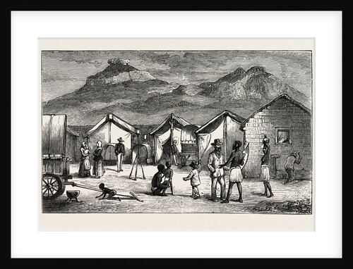 Boers in Laager on Pivan River, Zulu Border, Cape Colony, South Africa by Anonymous