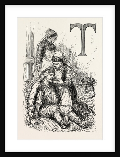 A Nurse Working for the Red Cross Feeding a Wounded Man by Anonymous