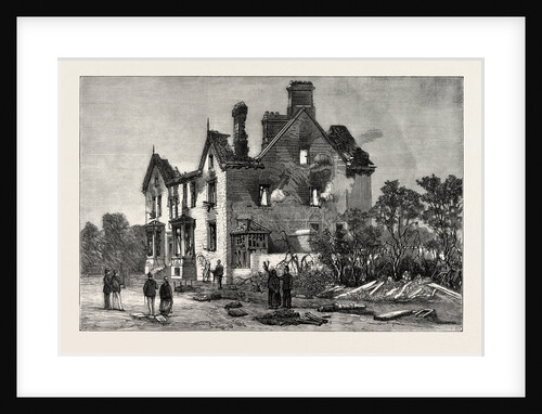 Colonel Jackson's House, Wilpshire, Near Blackburn, after the Attack by Anonymous