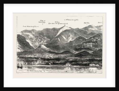 The Crisis in the East—Volo and Its Environs, Showing Insurgents' Position and Spot Where Mr, Ogle Was Murdered by Anonymous