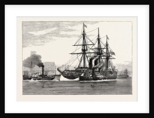 The Collision Between the German Ironclads in the Channel: The Konig Wilhelm Being Towed Into Portsmouth Harbour by Anonymous