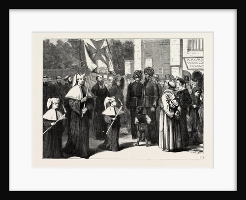 A Religious Procession in the Strada Reale, Malta by Anonymous